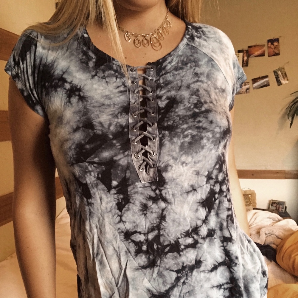 american eagle tie die top